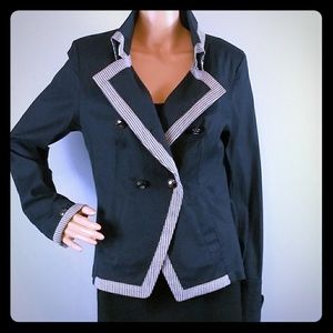 Olsen Europe Blue and white jacket size 6